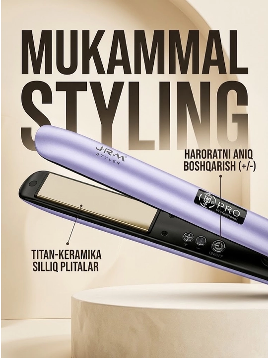 Профессиональные выпрямители для волос JRM STYLER: модели JR-2027, JR-8032, JR-1066, JR-1055, JR-1122, JR-1051, JR-2026