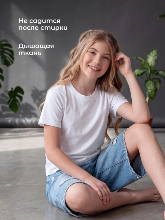 Футболка белая, базовый набор из 2 шт