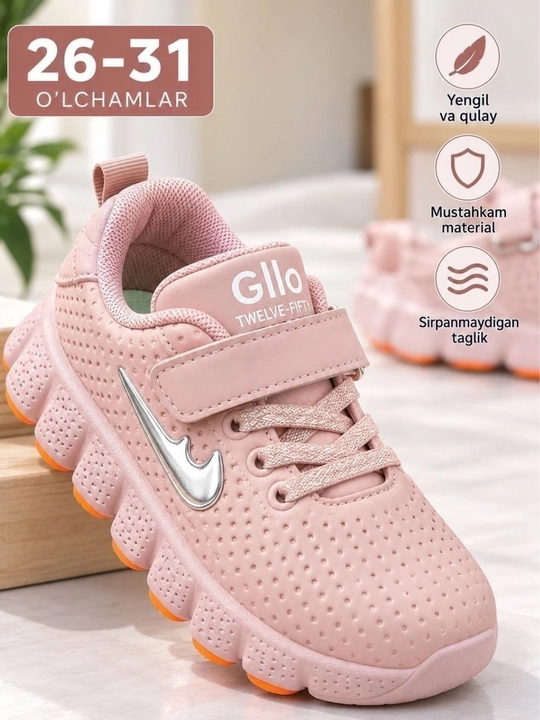 Bolalar krossovkalari, o‘g‘il bolalar va qizlar uchun sport poyabzallari, 26-31-o‘lchamlar