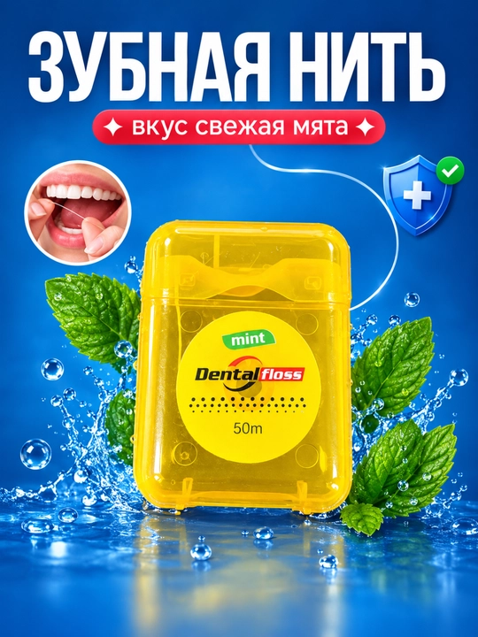 Tish ipi , mumlangan, yalpizli, og'izni parvarish qilish, 50 m - 