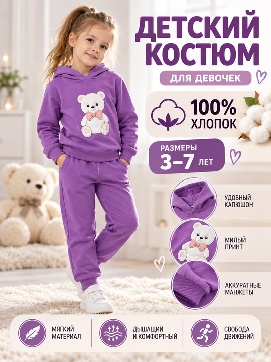 Спортивный костюм для девочек, детская одежда для девочек