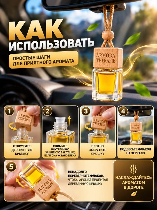 Автомобильный ароматизатор Armoda Therapie, подвесной автопарфюм, аромат Cologne