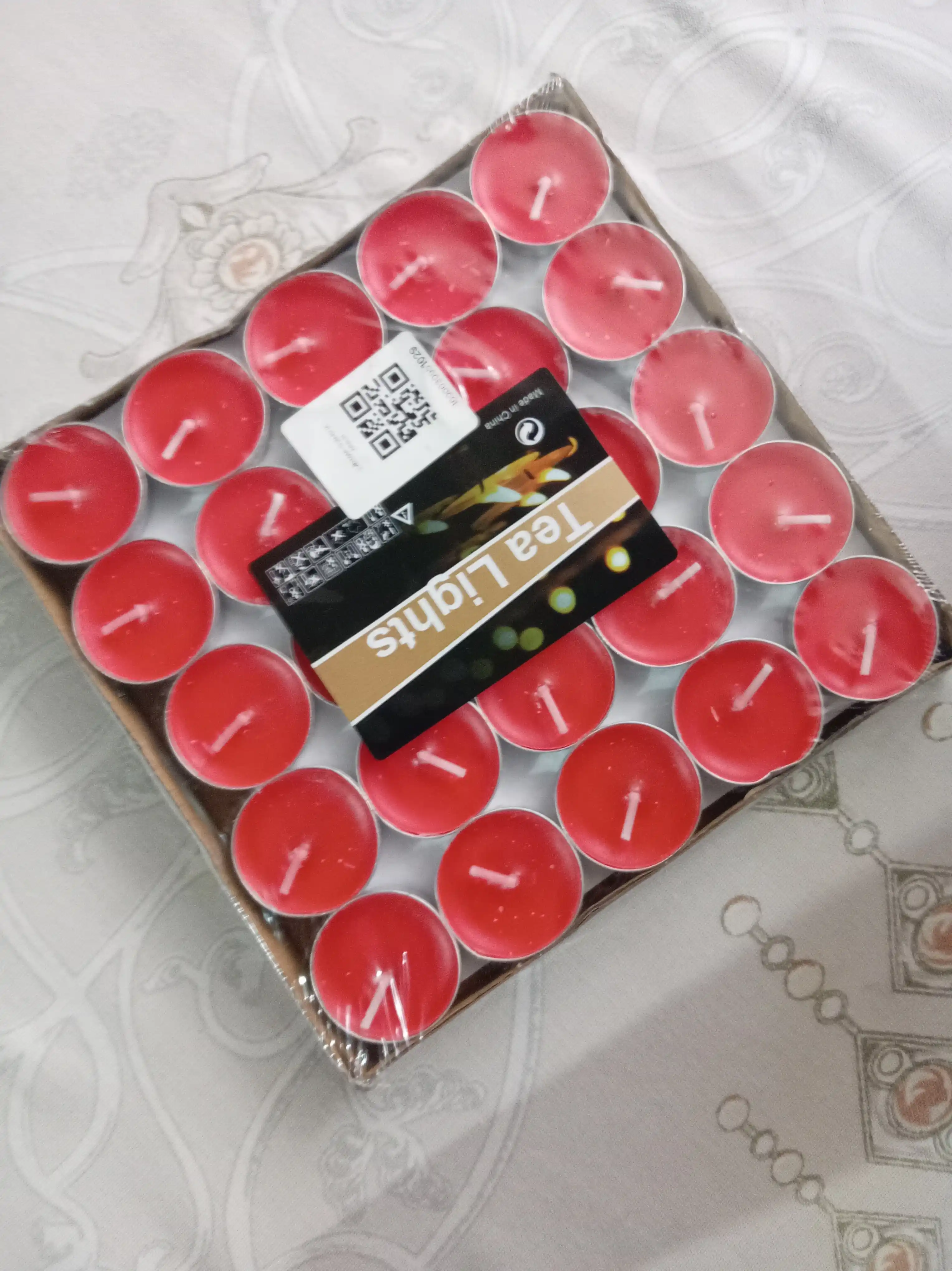 Dekorativ choy shamlari romantik bezak uchun, 50 dona