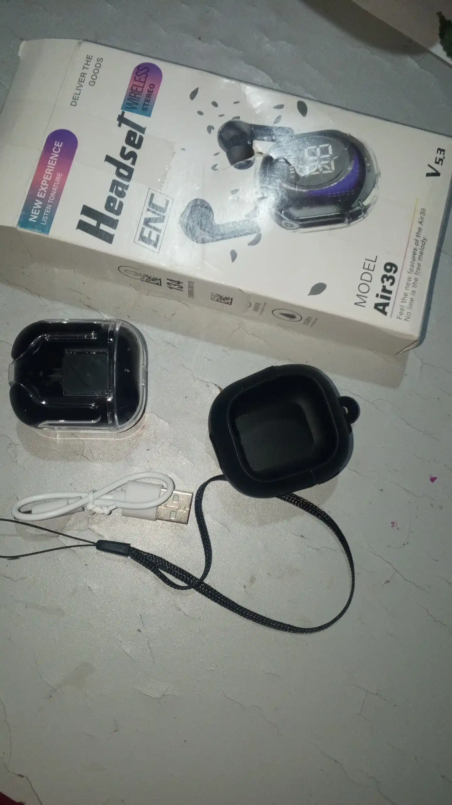 Simsiz quloqchinlar Hi-Fi Pods, sovg‘a g‘ilofi, iPhone va Android uchun, sensorli