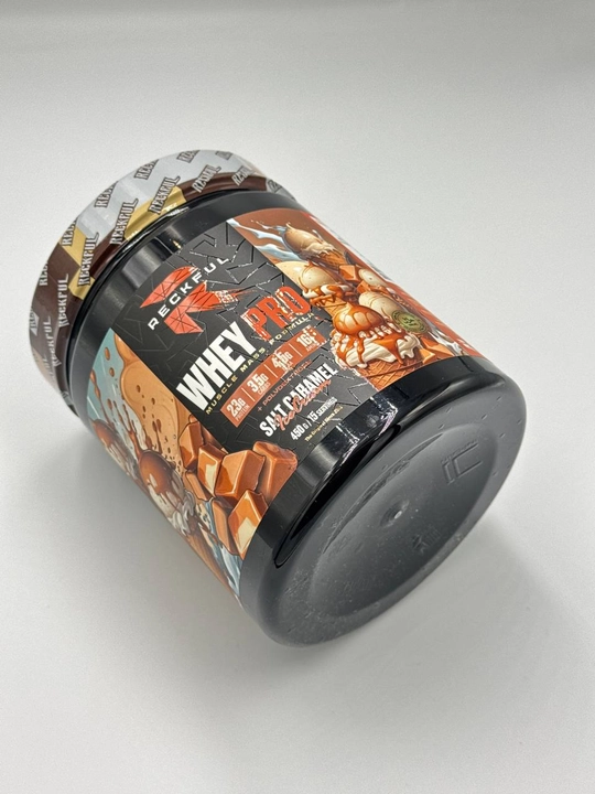 Reckful Whey+Polydextrose, 450 г, 15 порций, вкус Сольеный карамель