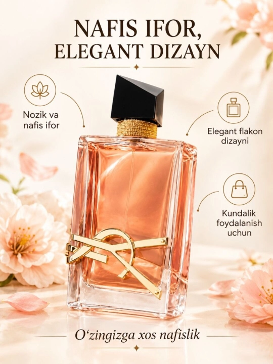 Духи, пробник женских духов, Yves Saint Laurent Libre, стойкий, шлейф лаванды ванили 5 мл - 