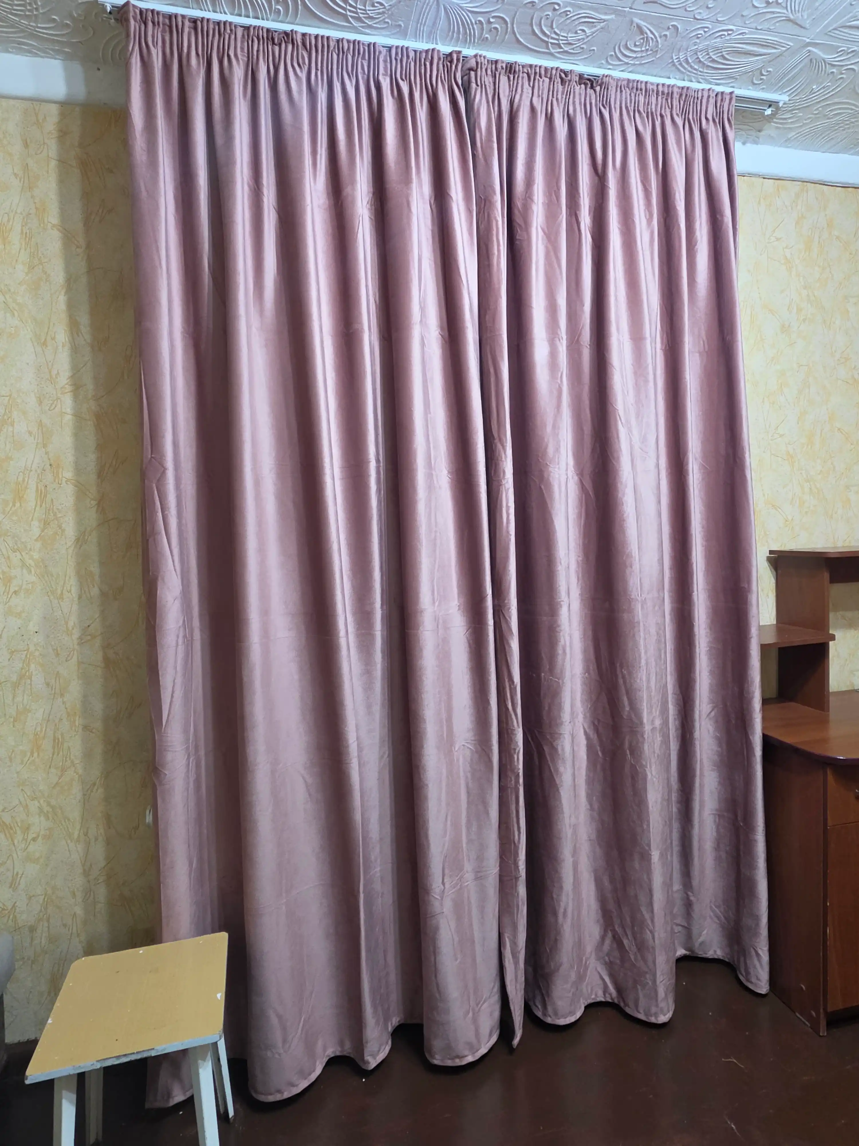 Готовая штора велюр бархат, 150х280 см, на шторной ленте