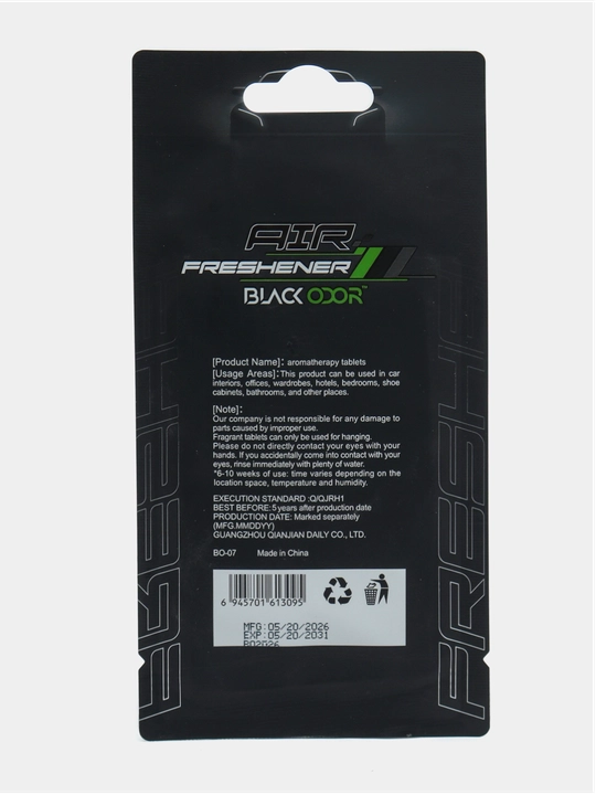 Mashina, uy, ofis uchun "BLACK ODOR" xushbo‘ylantiruvchisi va xushbo‘ylantiruvchisi