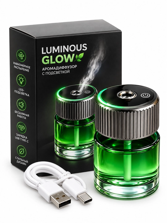 160 ml hajmli avtomobil uchun aqlli aromadiffuzor, yulduzlar proyektori, USB Type-C