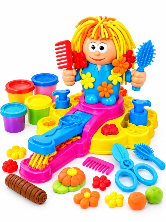 Bolalar uchun 3D plastilinli sartarosh to‘plami