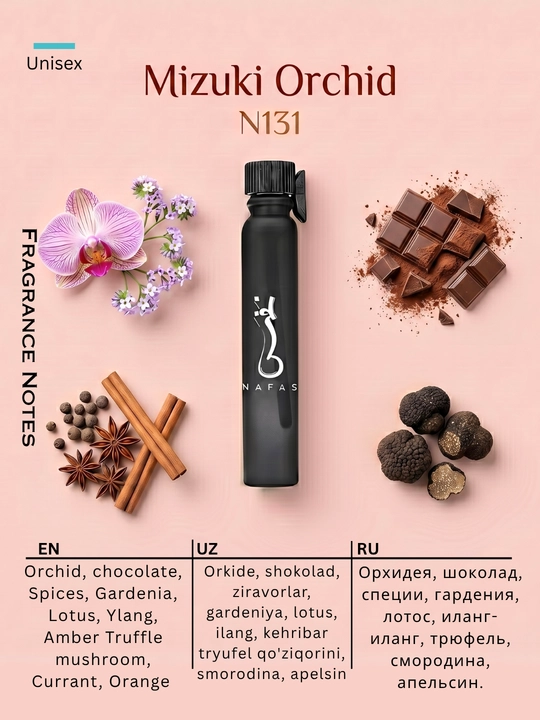 Nafas moyli atirlar toplami, 6 ta flakon, uzoq saqlanuvchi va yuqori sifatli