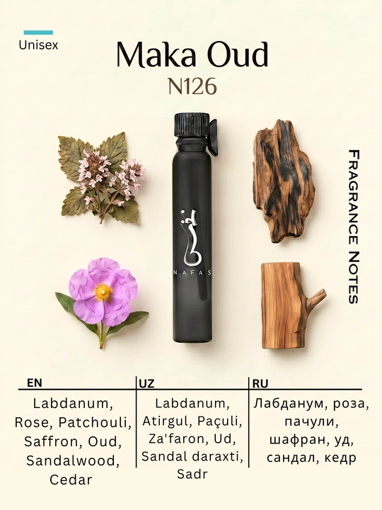 Nafas moyli atirlar toplami, 6 ta flakon, uzoq saqlanuvchi va yuqori sifatli