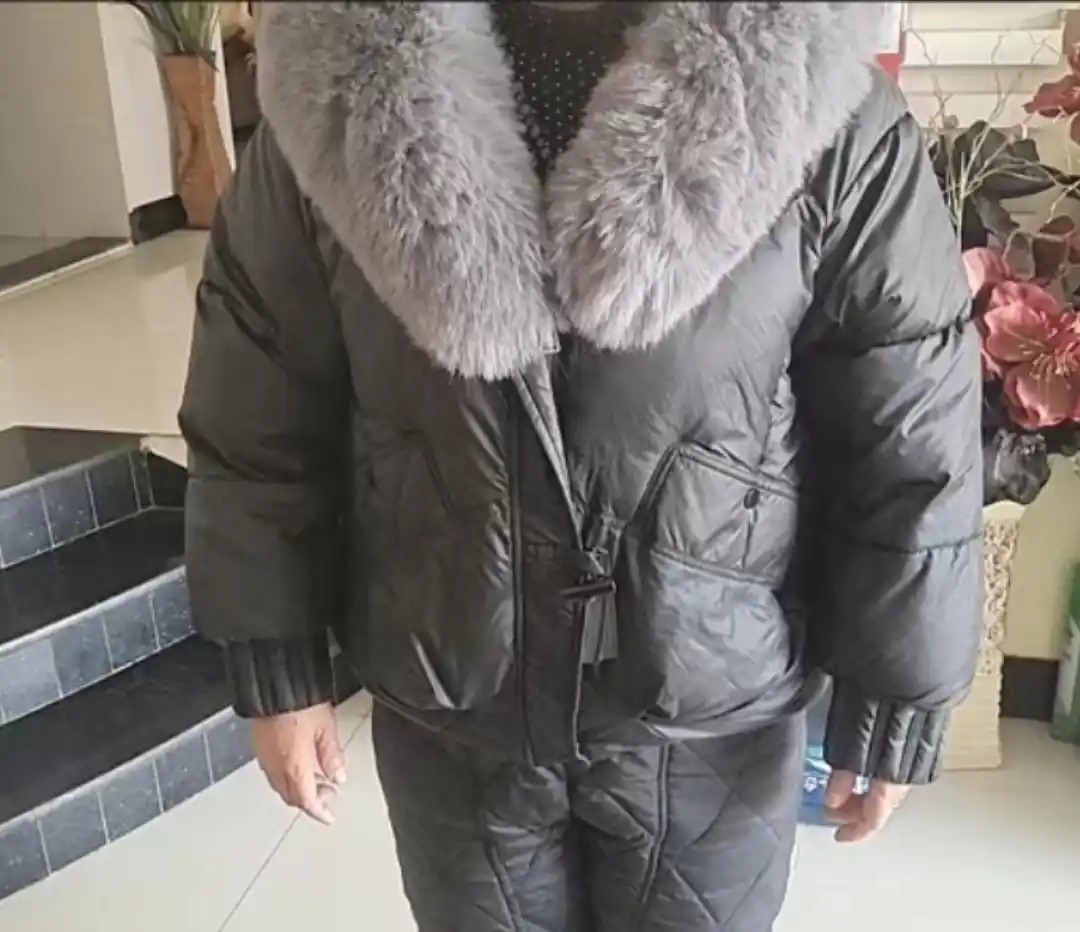 Ayollar qishki puxovik kurtka-issiq, 1 o‘lchamli malomerit