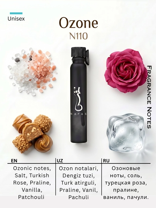 Nafas moyli atirlar toplami, 6 ta flakon, uzoq saqlanuvchi va yuqori sifatli