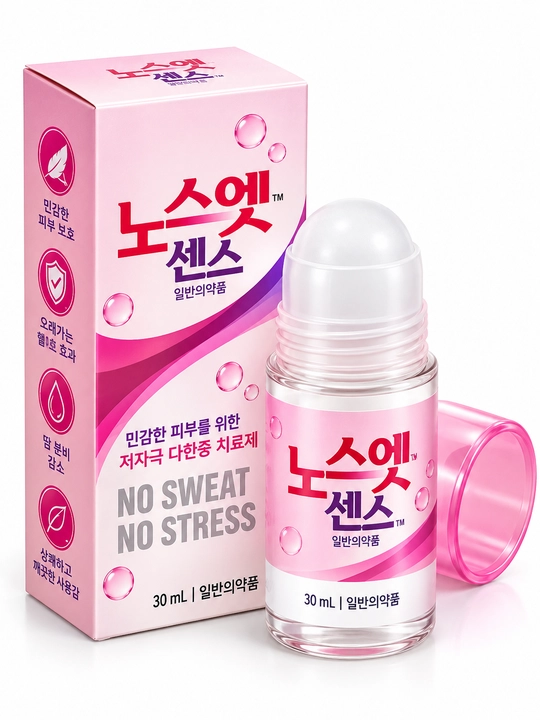 No Sweat No Stress rolikli antiperspirant 30 ml, terlash va hidga qarshi, 12% yoki 20%