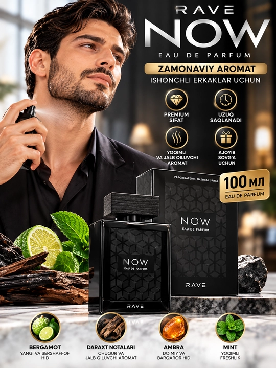 RAVE NOW parfyumlangan suv, 100 ml - 