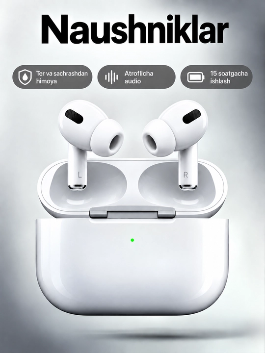 Simsiz quloqchinlar APods Pro 3 — iPhone va Android uchun - 