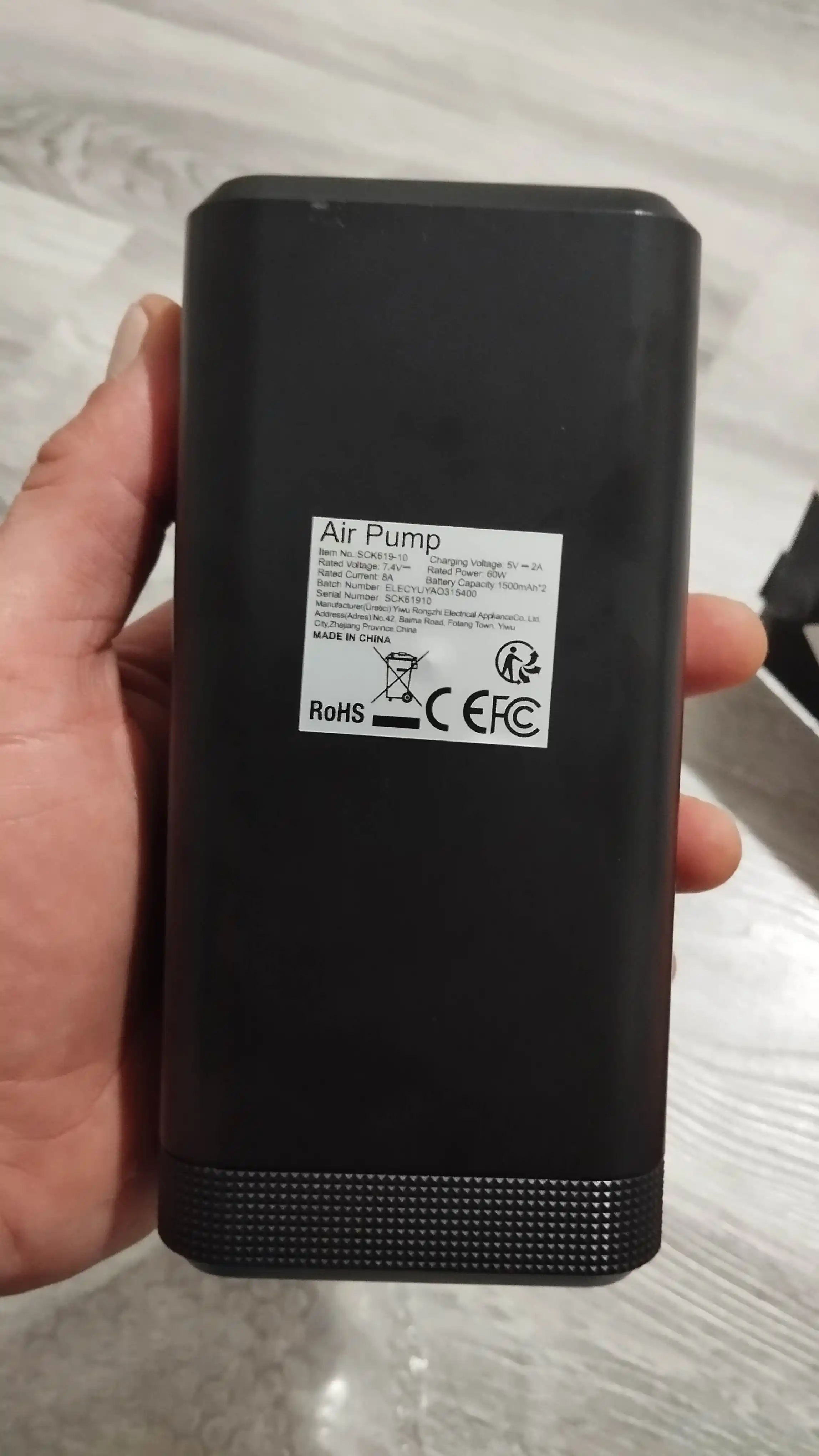 Portativ avtomobil kompressori, prikurivateldan, ishga tushirish qurilmasi, LED chiroq