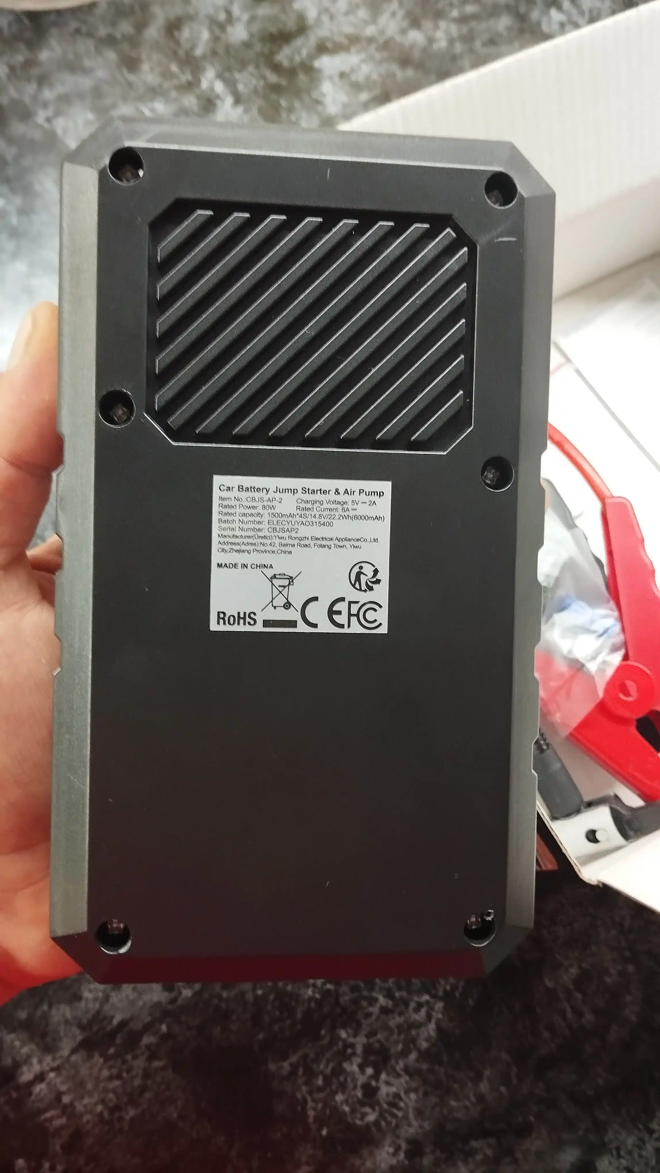 Portativ avtomobil kompressori, prikurivateldan, ishga tushirish qurilmasi, LED chiroq