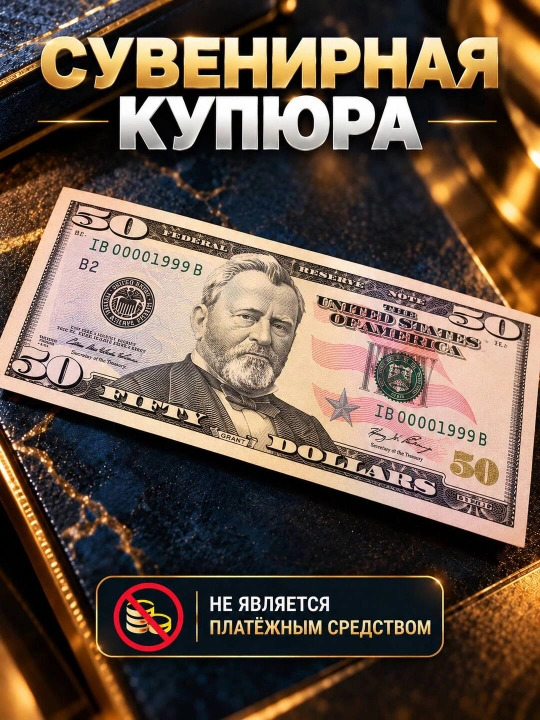 Сувенирные деньги, сумовые купюры, 50 тыс, 100 тыс, 50 долларов, 100 долларов - 