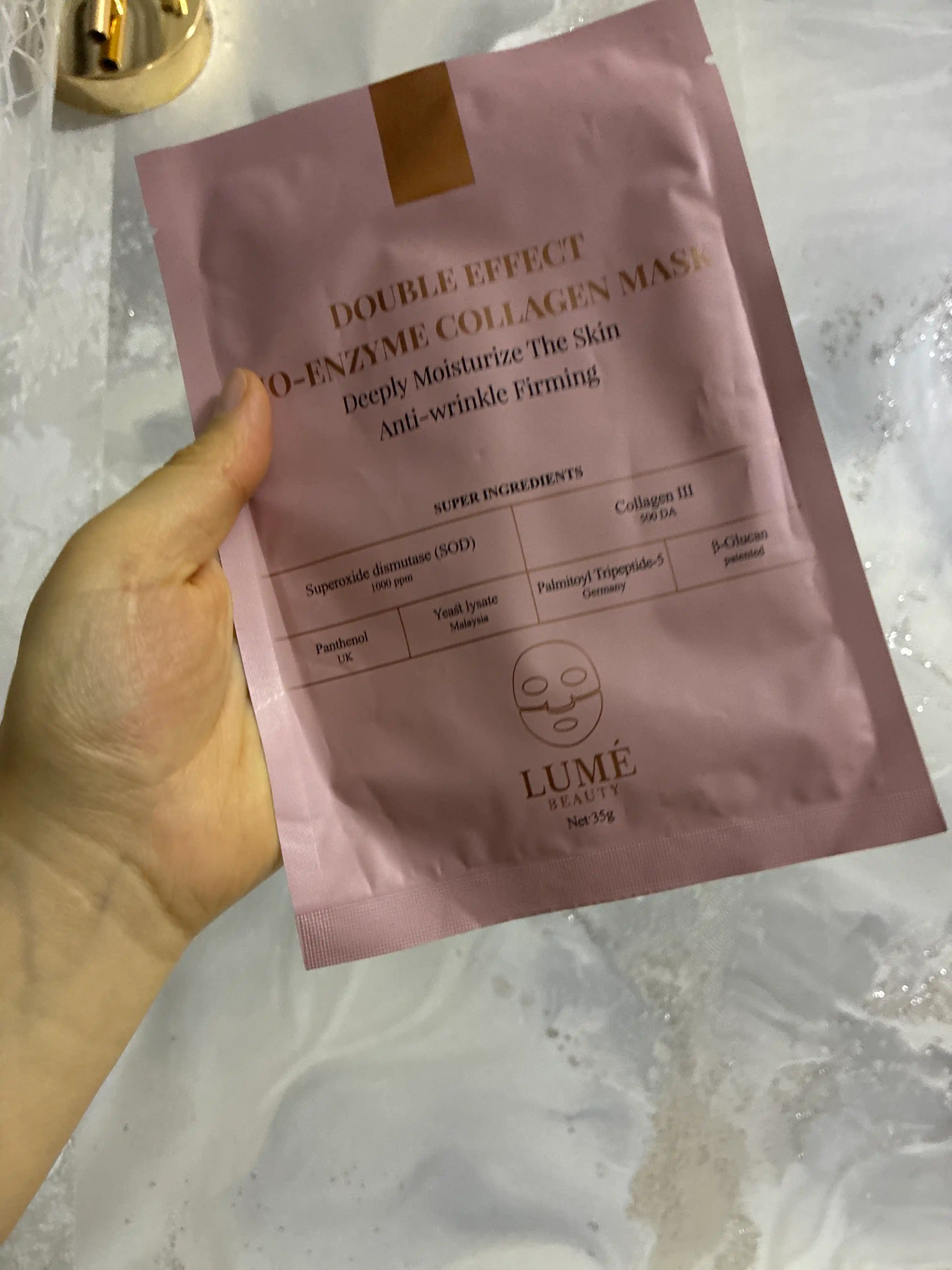 Биоферментная тающая маска для лица LUME', с коллагеном