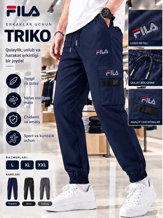 Erkaklar sport shimlari, zamonaviy va qulay triko, kuz va qish mavsum uchun nachosli triko - 