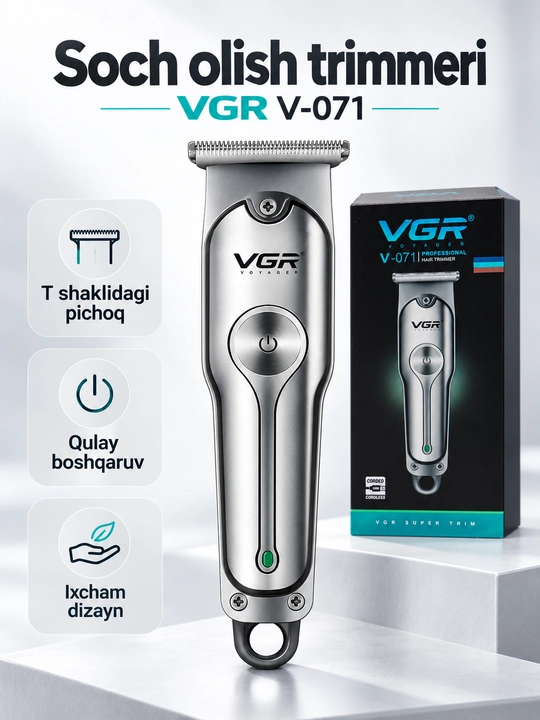 VGR trimmer, soch va soqol olish mashinkasi - 