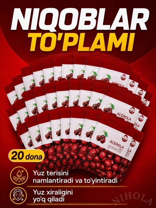 Yuz uchun matoli niqoblar,maska,niqob,to'plam,5 va 10 dona, kollagen,namlantiruvchi,25 ml - 