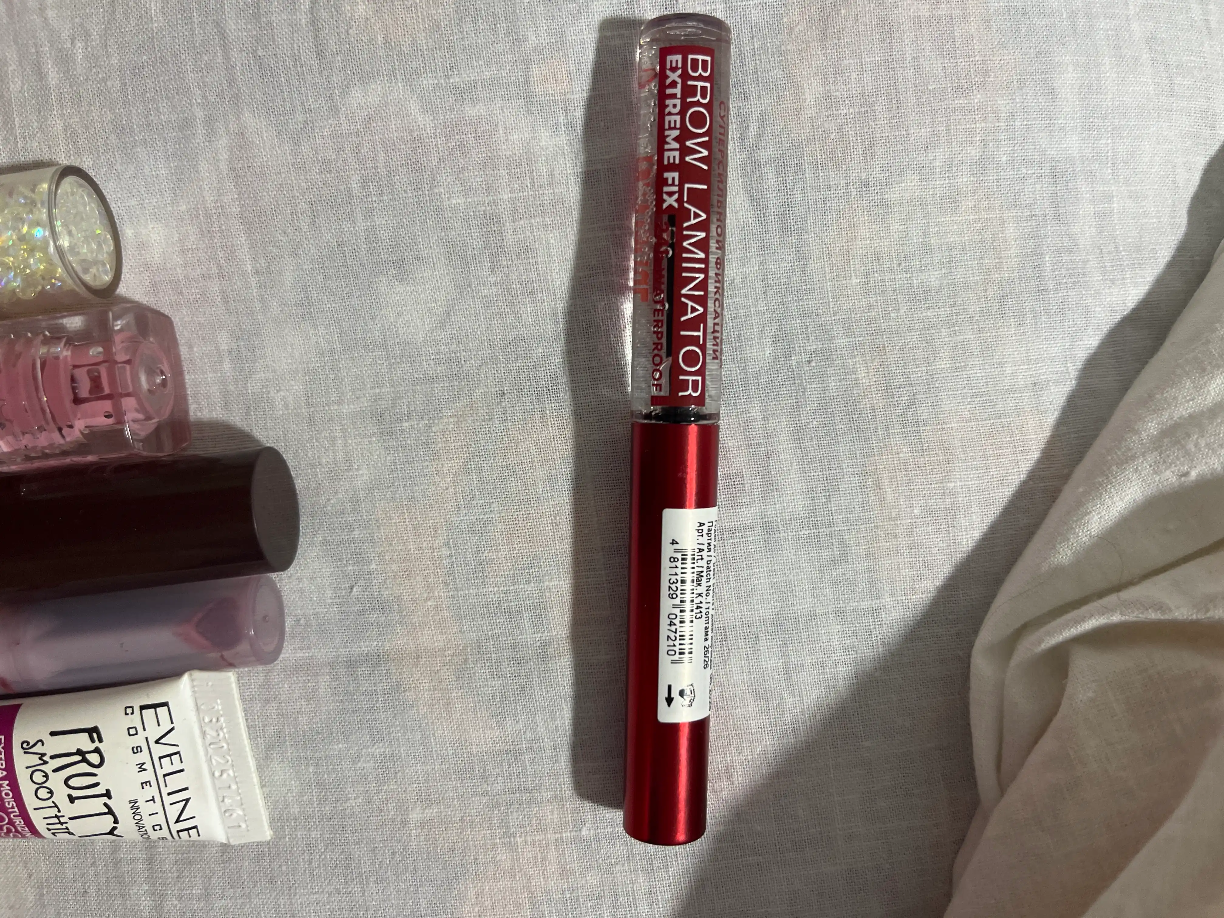Qosh uchun gel-fiksator, Luxvisage Brow Laminator extreme fix 24h, suvga chidamli, 4.2 g