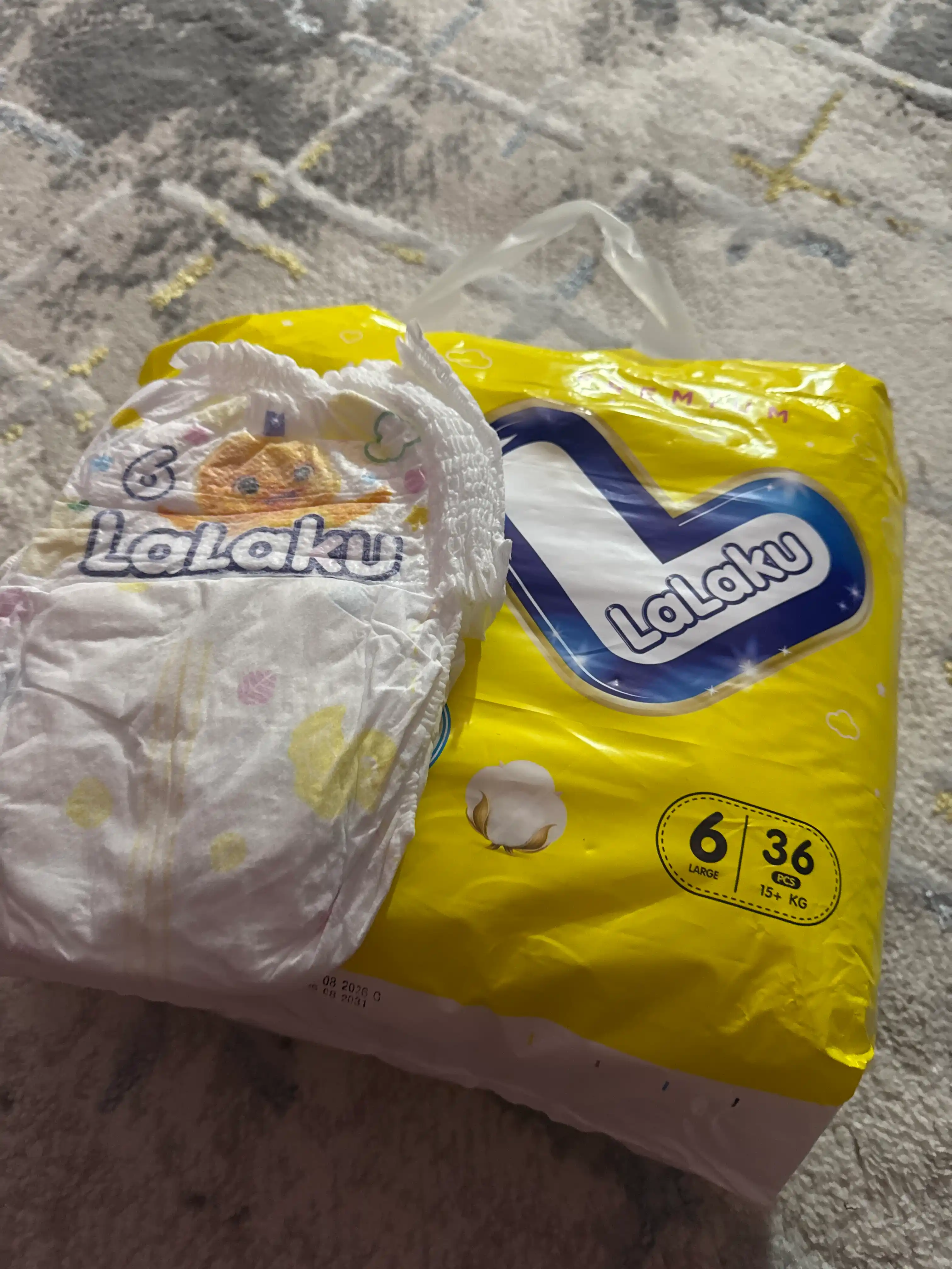 Bolalar tagliklari LaLaKu, o'lchami 6, 36 dona, 15+ kg