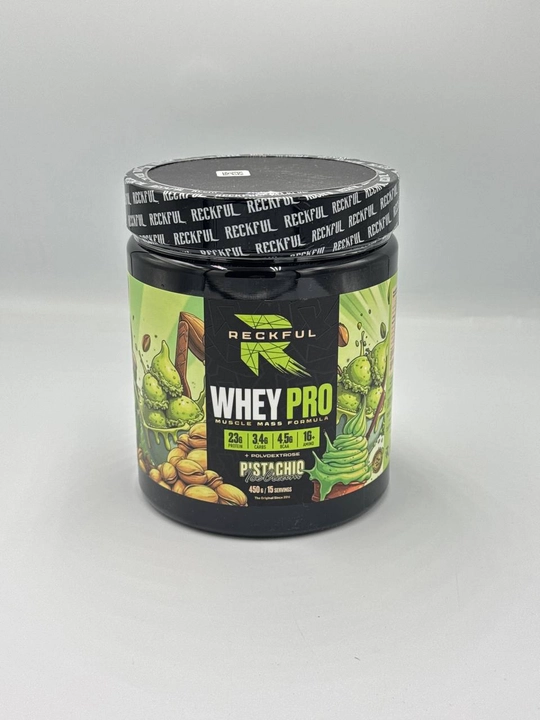 Reckful Whey+Polydextrose, 450 г, 15 порций, вкус фисташки