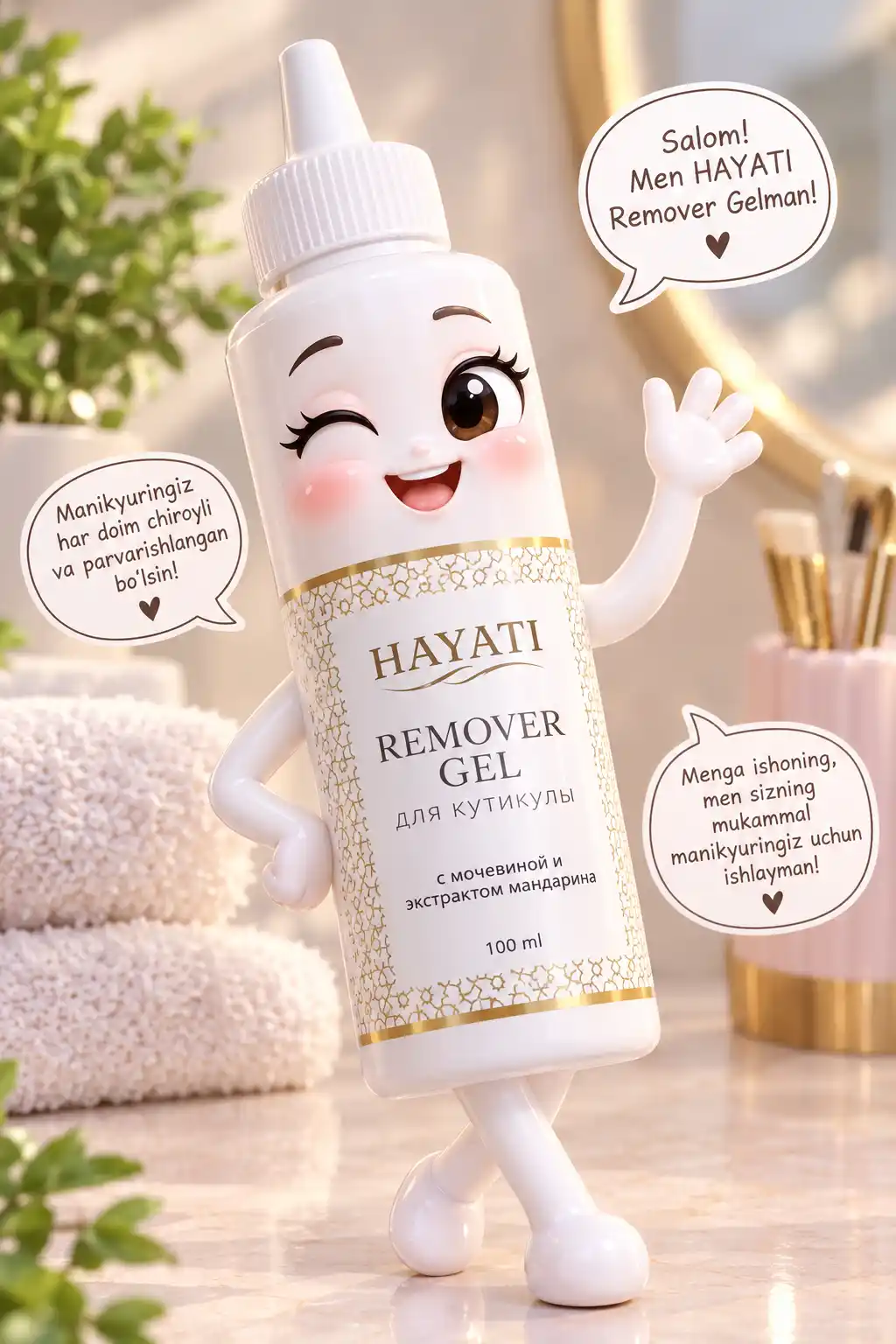 Kutikulani olib tashlash uchun remuveri, mochevina va monarda gel, manikyur uchun, 100 ml