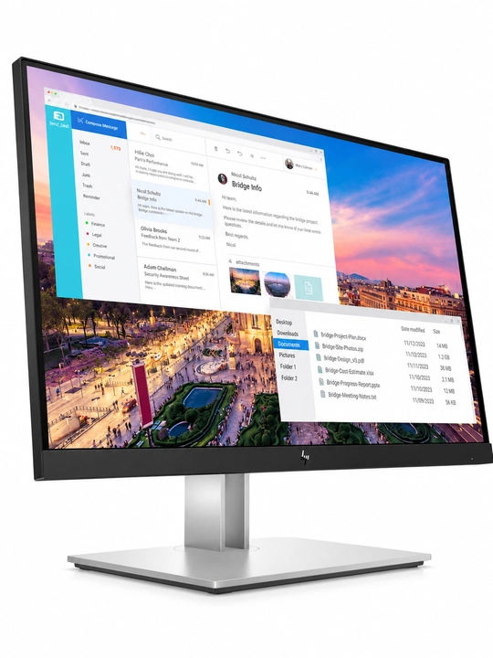 Монитор HP EliteDisplay E23 G4 23″ IPS, Full HD, 5 мс, HDMI, DisplayPort, VGA, Silver