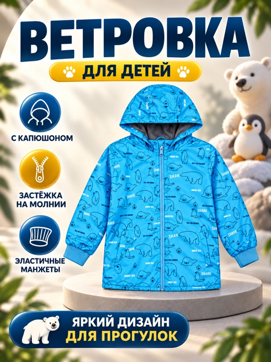 O‘g‘il bolalar uchun bahor va kuzgi yengil kurtka, vetirofka
