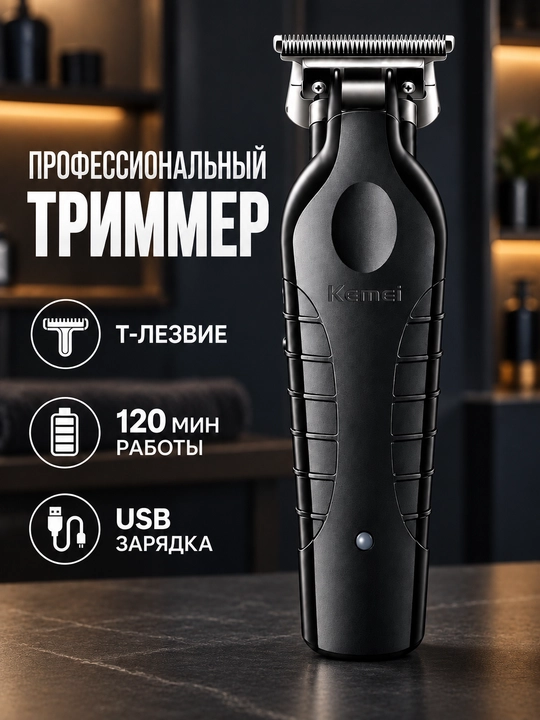 Триммер машинка для стрижки волос и бороды - 