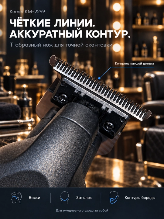 Триммер машинка для стрижки волос и бороды