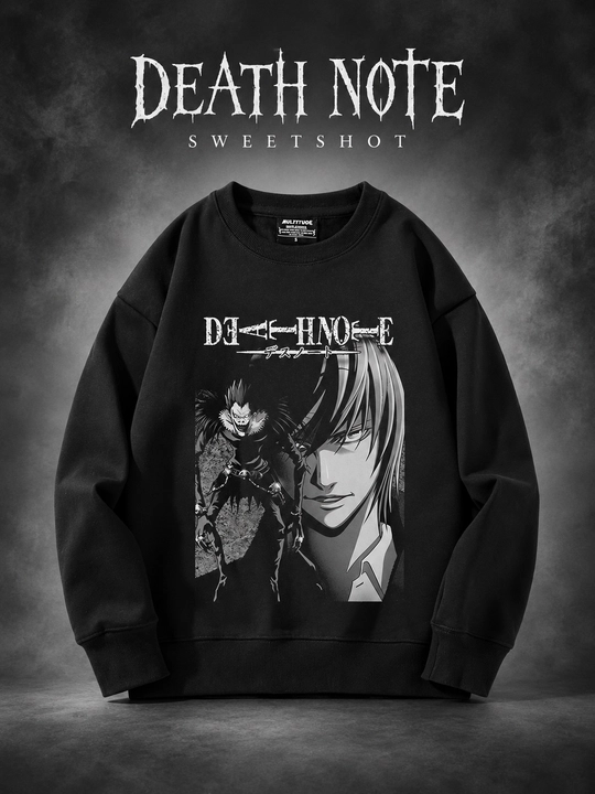 Чёрный свитшот с дизайном Death Note - 
