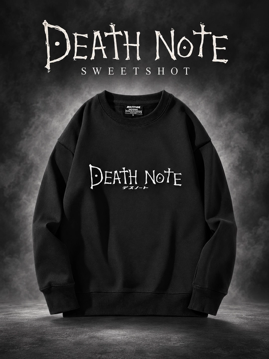 Чёрный свитшот с дизайном Death Note - 