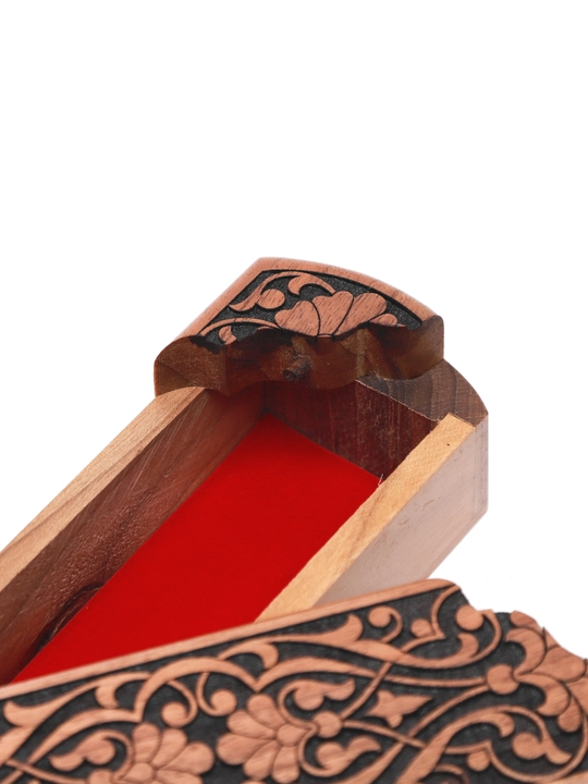 Yong'oq daraxtidan qo'lda ishlangan Islimi Craft medium sirli ochish mehanizmli qutichasi