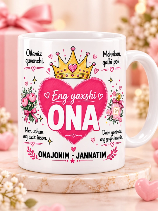 Подарочная кружка Giftory для близких: мама, папа, брат, сестра, бабушка, дедушка, 330 мл