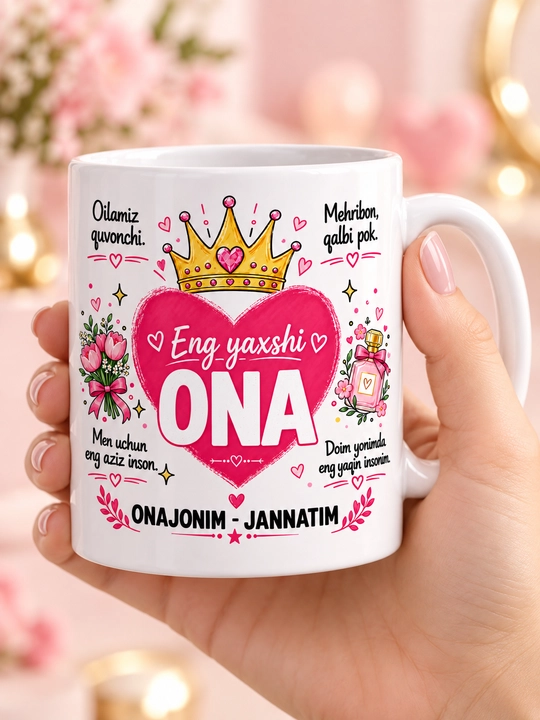 Подарочная кружка Giftory для близких: мама, папа, брат, сестра, бабушка, дедушка, 330 мл