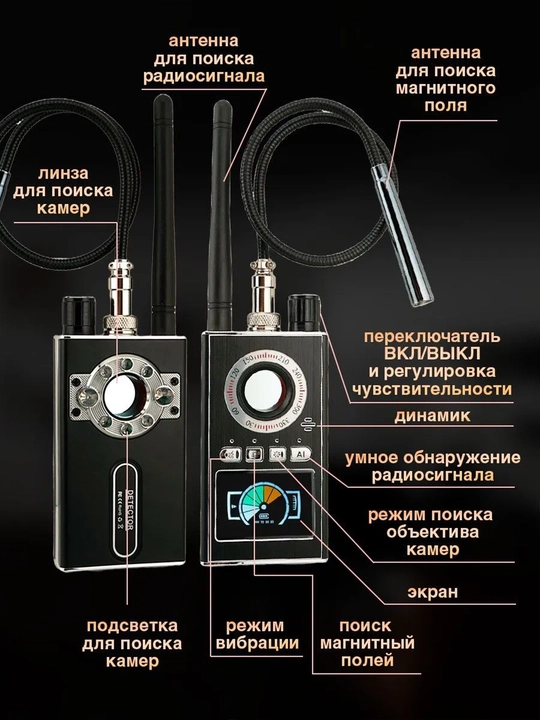 Детектор скрытых камер и следящих устройств K88, 1–8000 МГц