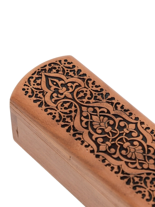 Yong'oq daraxtidan qo'lda ishlangan Islimi Craft short sirli ochish mehanizmli qutichasi