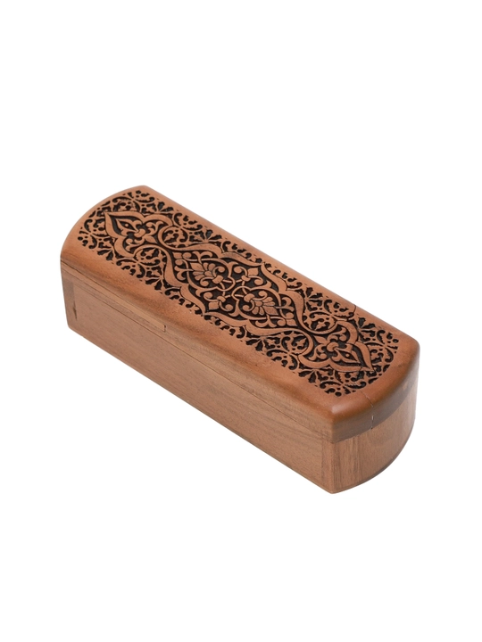 Шкатулка-секретница Islimi Craft short, орех, ручная резьба, узбекский орнамент - 