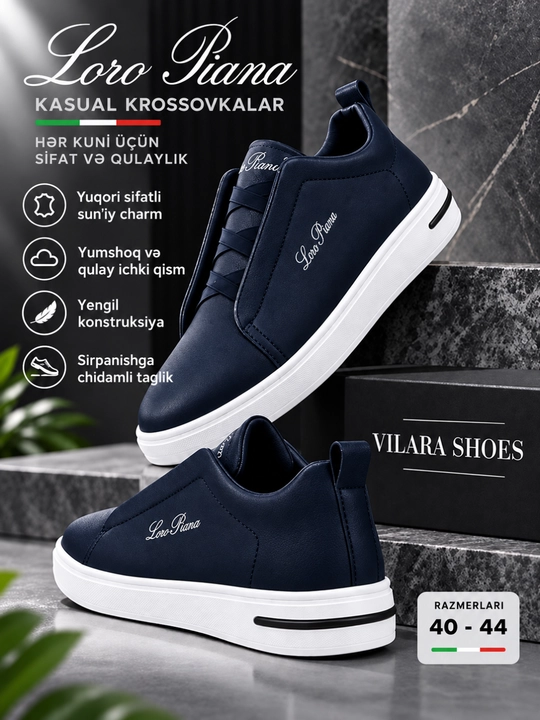 Kedalar erkaklar uchun, erkaklar krossovkasi, Loro Piana, , o‘lchamlari 40-44 - 
