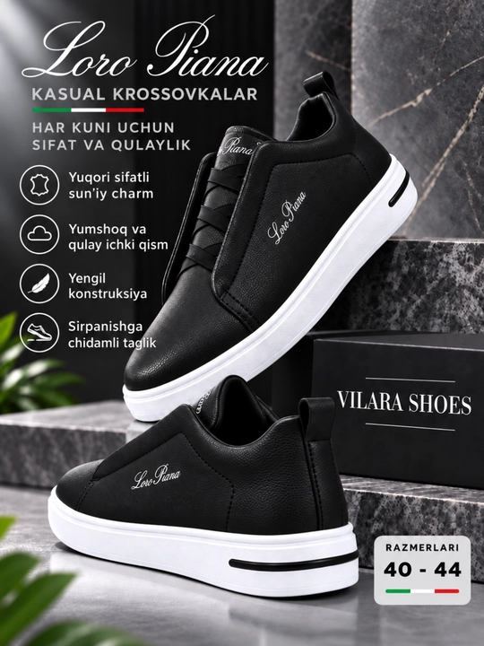 Kedalar erkaklar uchun, erkaklar krossovkasi, Loro Piana, , o‘lchamlari 40-44 - 