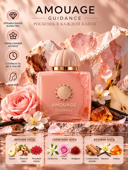 AMOUGAGE GUIDANCE, Ayollar uchun hashamatli elegant atir, 100 ml