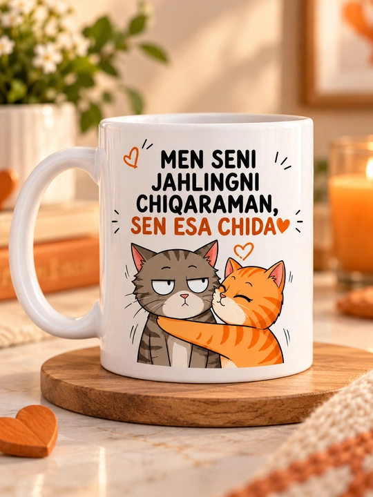 Giftory mem va kulgili yozuvli sovg‘a krujka, prikol dizaynlar, 330 ml