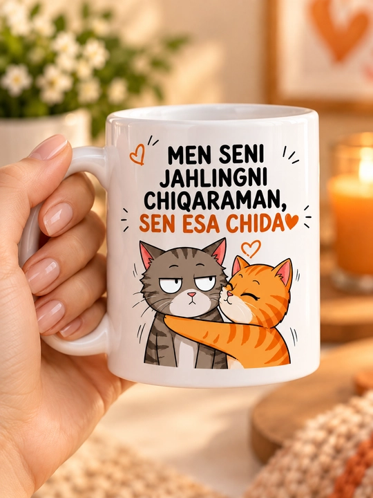 Giftory mem va kulgili yozuvli sovg‘a krujka, prikol dizaynlar, 330 ml