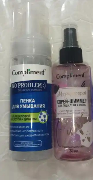 Yuzni yuvish uchun penka, umivalka yuz uchun, Compliment No Problem, 160 ml